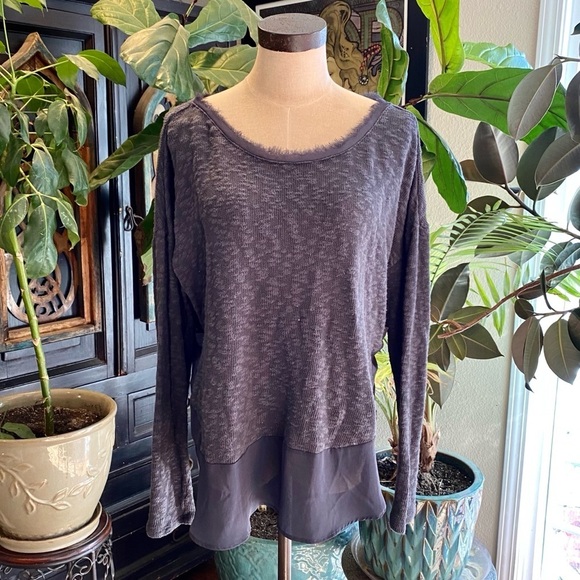 Anthropologie Deletta Nubby Circle Sweater Grey - Picture 4 of 15